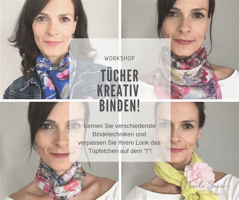 Bindetechniken für quadratische Tücher – Nicole Savic.